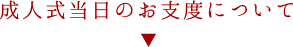 成人式当日のお支度について